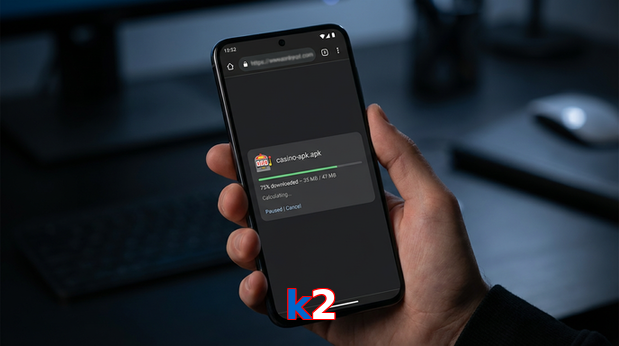Main screen of K2 apk page for PK players