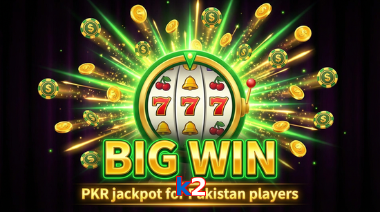 Big win animation on K2 slot game