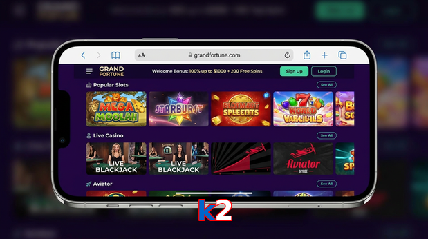 Main screen of K2 ios page for PK players
